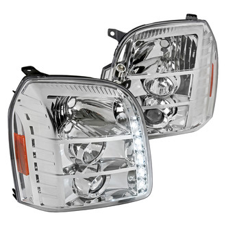 Spec-D® - Driver and Passenger Side Chrome Projector Headlights with LED DRL