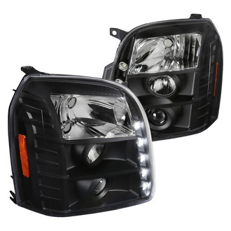 Spec-D® - Driver and Passenger Side Black Projector Headlights with LED DRL