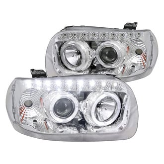 Spec-D® - Driver and Passenger Side Chrome Dual Halo Projector Headlights with LED DRL