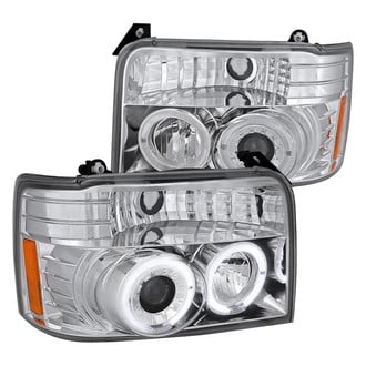Spec-D® - Driver and Passenger Side Chrome LED Dual Halo Projector Headlights