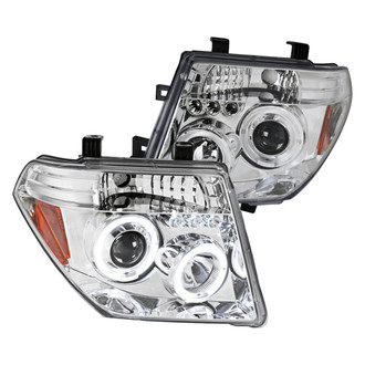 Spec-D® - Driver and Passenger Side Chrome Dual Halo Projector Headlights with Parking LEDs