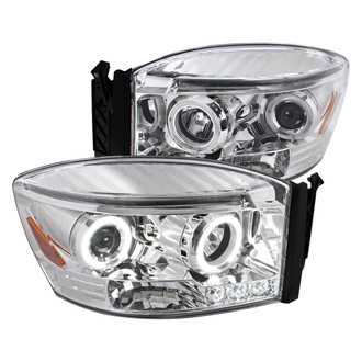 Spec-D® - Driver and Passenger Side Chrome Dual Halo Projector Headlights with Parking LEDs