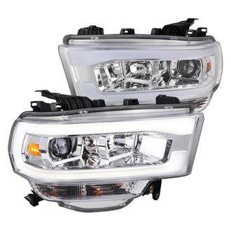 Spec-D® - Driver and Passenger Side Chrome LED DRL Bar Projector Headlights