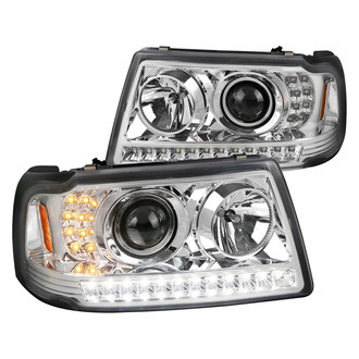 Spec-D® - Driver and Passenger Side Chrome Projector Headlights with Parking and Turn Signal LEDs