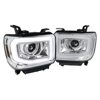 Spec-D® - Driver and Passenger Side Chrome Switchback LED DRL Bar Projector Headlights