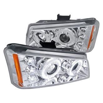 Spec-D® - Driver and Passenger Side Chrome Dual Halo Projector Headlights with Parking LEDs