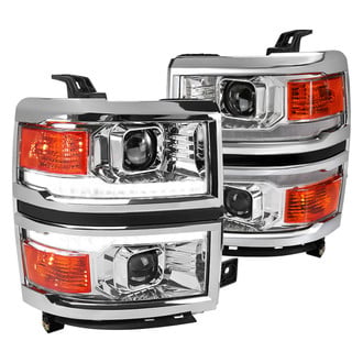 Spec-D® - Driver and Passenger Side Chrome Projector Headlights with Sequential LED DRL