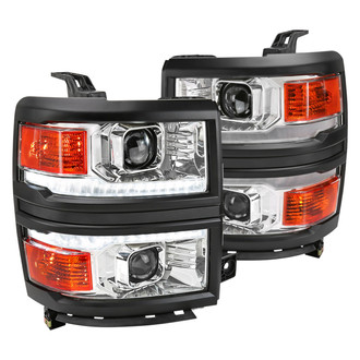 Spec-D® - Driver and Passenger Side Chrome Projector Headlights with Sequential LED DRL
