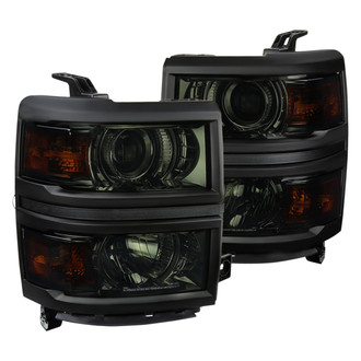 Spec-D® - Driver and Passenger Side Chrome/Smoke Projector Headlights