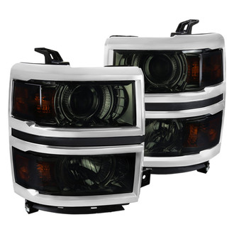 Spec-D® - Driver and Passenger Side Chrome/Smoke Projector Headlights