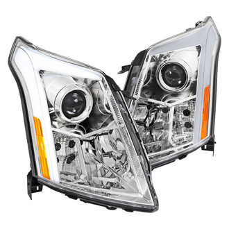 Spec-D® - Driver and Passenger Side Chrome Sequential LED DRL Bar Projector Headlights
