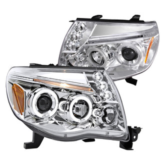 Spec-D® - Driver and Passenger Side Chrome Dual Halo Projector Headlights with Parking LEDs