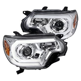 Spec-D® - Driver and Passenger Side Chrome LED DRL Bar Projector Headlights