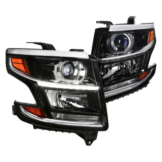 Spec-D® - Black Factory Style Projector Headlights with LED DRL