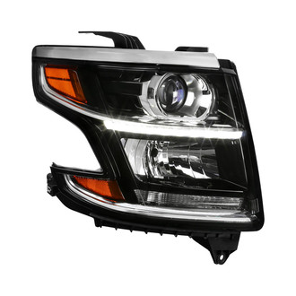 Spec-D® - Driver Side Black Factory Style Projector Headlight with LED DRL