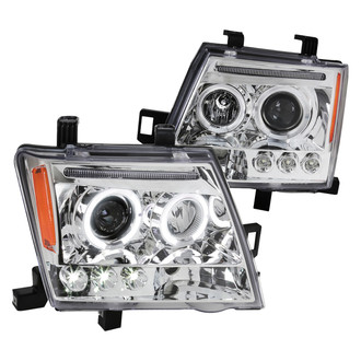 Spec-D® - Driver and Passenger Side Chrome Dual Halo Projector Headlights with Parking LEDs