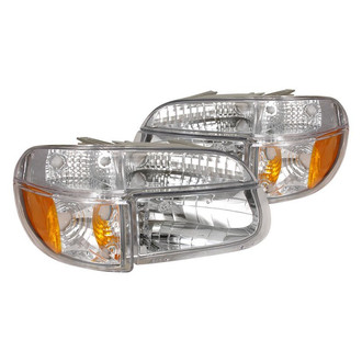 Spec-D® - Driver and Passenger Side Chrome Euro Headlights with Corner Lights
