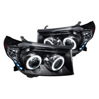 Spec-D® - Driver and Passenger Side Black CCFL Halo Projector Headlights with Parking LEDs