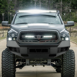 Spec-D® - Full Width Black Powder Coated Front HD Bumper