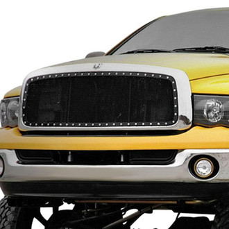 Spec-D® - 1-Pc Rivet Style Black Mesh Main Grille