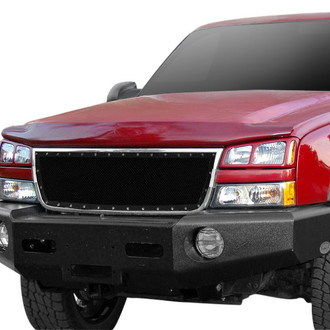 Spec-D® - 1-Pc Rivet Style Black Mesh Main Grille