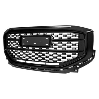 Spec-D® - 1-Pc Glossy Black Front Main Grille