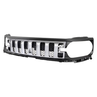 Spec-D® - 1-Pc Chrome Mesh Front Main Hood Grille