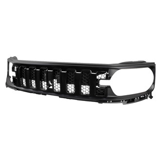 Spec-D® - 1-Pc Glossy Black Mesh Front Main Hood Grille