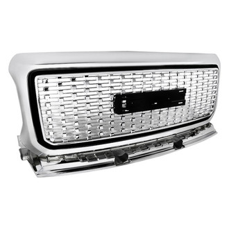 Spec-D® - 1-Pc Chrome Square Mesh Main Grille