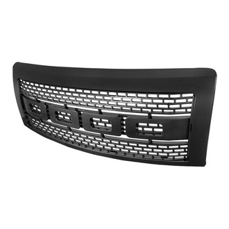 Spec-D® - 1-Pc Raptor Style Carbon Fiber Look Main Grille