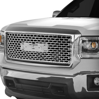 Spec-D® - 1-Pc Denali Style Chrome Round Punch CNC Machined Main Grille