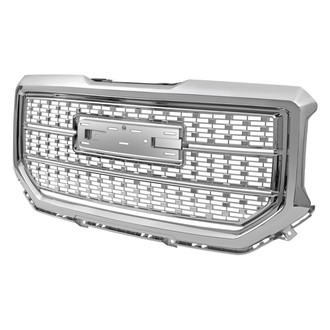Spec-D® - 1-Pc Chrome Mesh Front Main Hood Grille