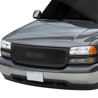 Spec-D® - 1-Pc Black Round Punch CNC Machined Main Grille