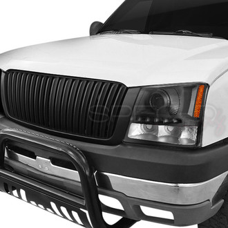 Spec-D® - 1-Pc Matte Black Vertical Billet Main Grille