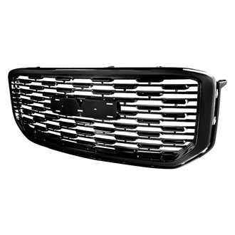 Spec-D® - 1-Pc Denali Version 2 Style Gloss Black CNC Machined Main Grille