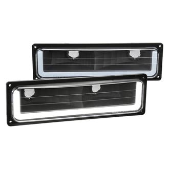 Spec-D® - Fiber Optic Matte Black LED Turn Signal/Parking Lights