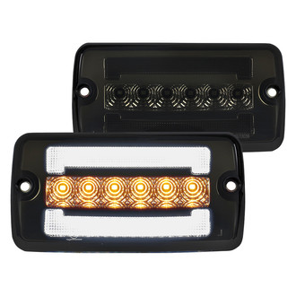 Spec-D® - Driver Side Chrome Smoke Factory Style LED Turn Signal/Parking Lights