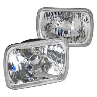 Spec-D® - 7x6" Rectangular Driver and Passenger Side Chrome Euro Headlights