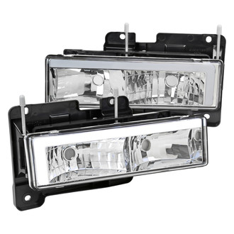 Spec-D® - Driver and Passenger Side Chrome LED DRL Bar Headlights
