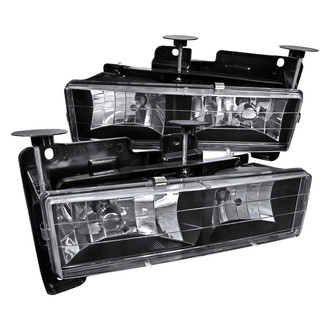 Spec-D® - Driver and Passenger Side Matte Black Euro Headlights