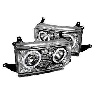 Spec-D® - Driver and Passenger Side Chrome LED Dual Halo Headlights