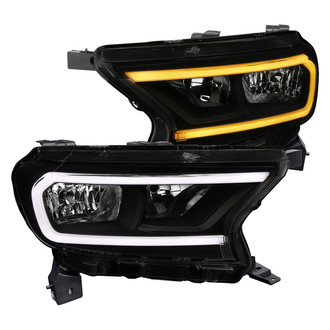 Spec-D® - Driver and Passenger Side Matte Black/Smoke Headlights
