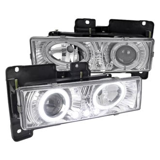 Spec-D® - Driver and Passenger Side Chrome Dual Halo Projector Headlights with Parking LEDs