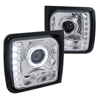 Spec-D® - Driver and Passenger Side Chrome Halo Projector Headlights with LED DRL