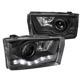 Spec-D® - Driver and Passenger Side Black Projector Headlights with LED DRL