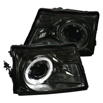 Spec-D® - Driver and Passenger Side Black/Smoke LED Halo Projector Headlights