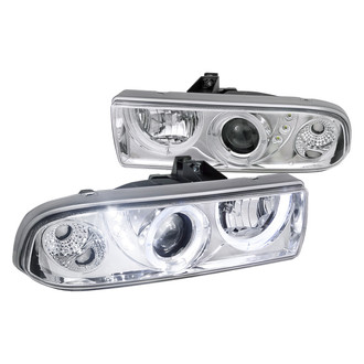 Spec-D® - Driver and Passenger Side Chrome Dual Halo Projector Headlights with Parking LEDs