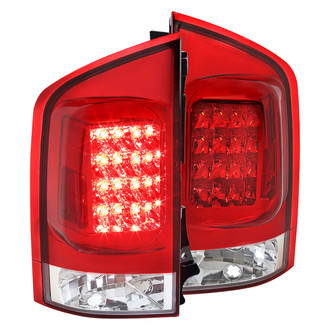 Spec-D® - Driver and Passenger Side Chrome/Red LED Tail Lights