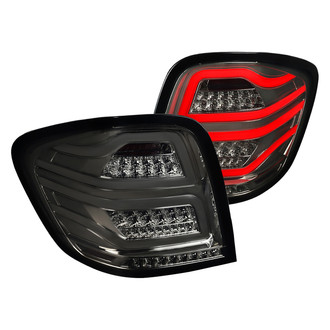 Spec-D® - Driver and Passenger Side Chrome/Smoke Fiber Optic LED Tail Lights