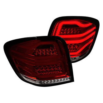 Spec-D® - Driver and Passenger Side Black Red/Smoke Fiber Optic LED Tail Lights